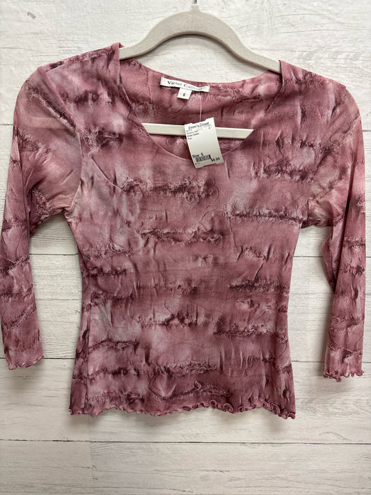 Size S Victor Carlini Pink Womens Shirt
