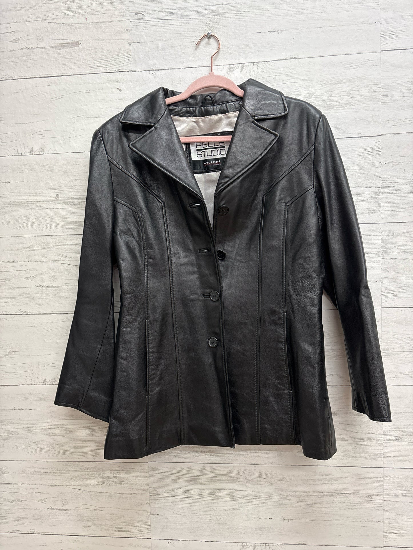 Size M PELLE STUDIO Black Womens Jacket