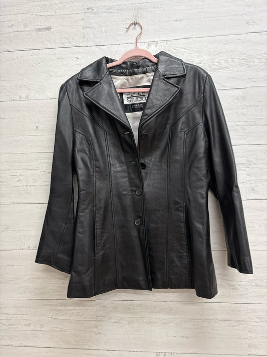 Size M PELLE STUDIO Black Womens Jacket