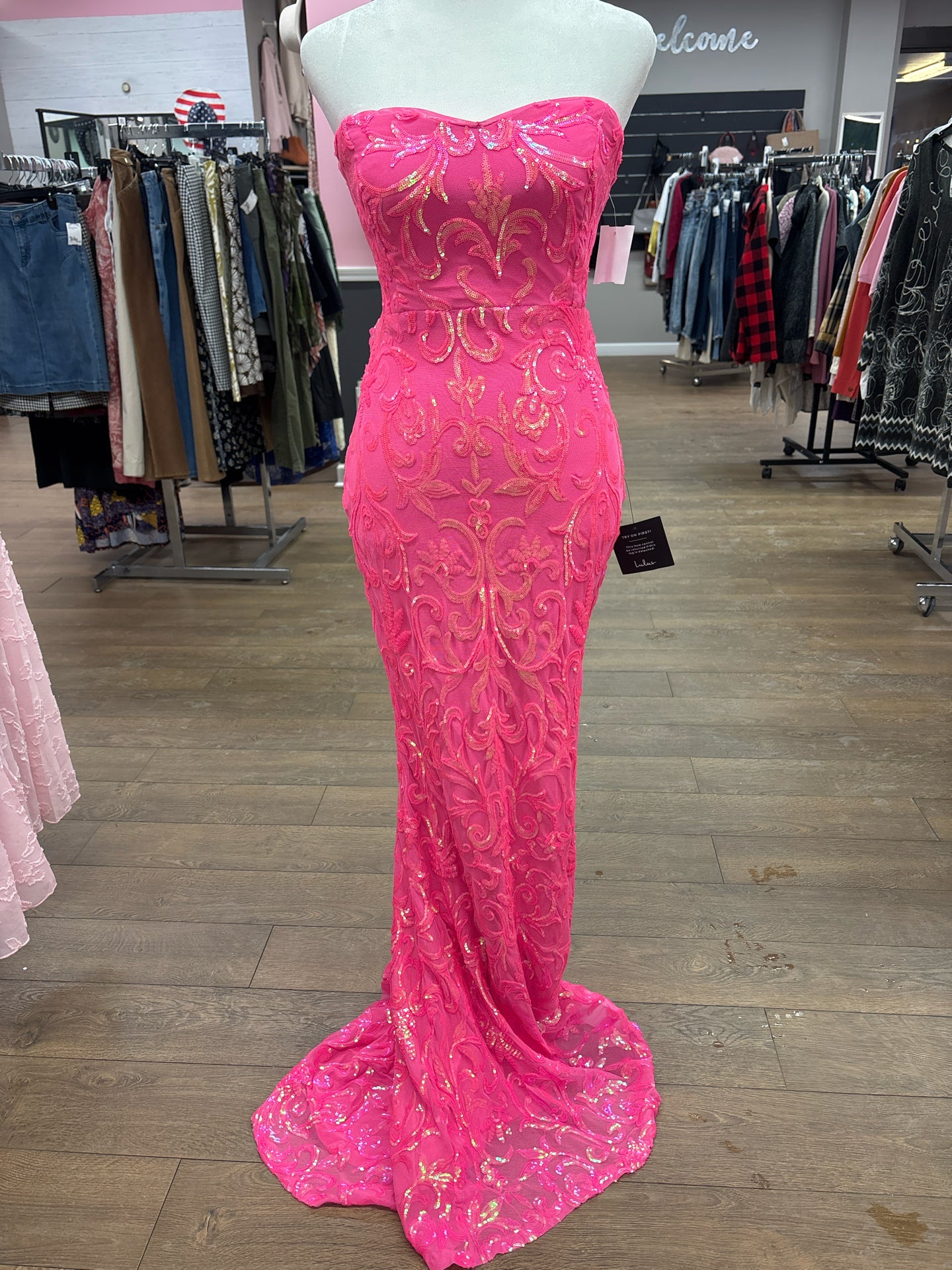 Size M Lulus Pink Gown