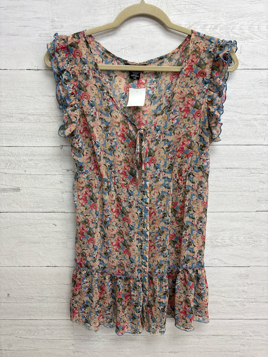 Size M Apostrophe Pink/Blue Dress