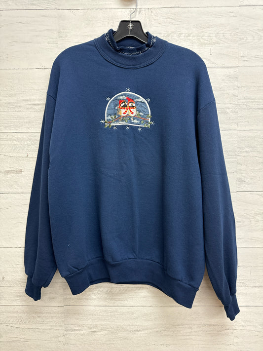 Size L Top Stitch Blue SWEATSHIRT