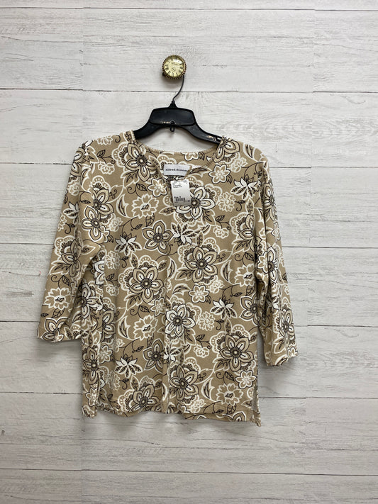 Size S Alfred Dunner Tan/Black Shirt