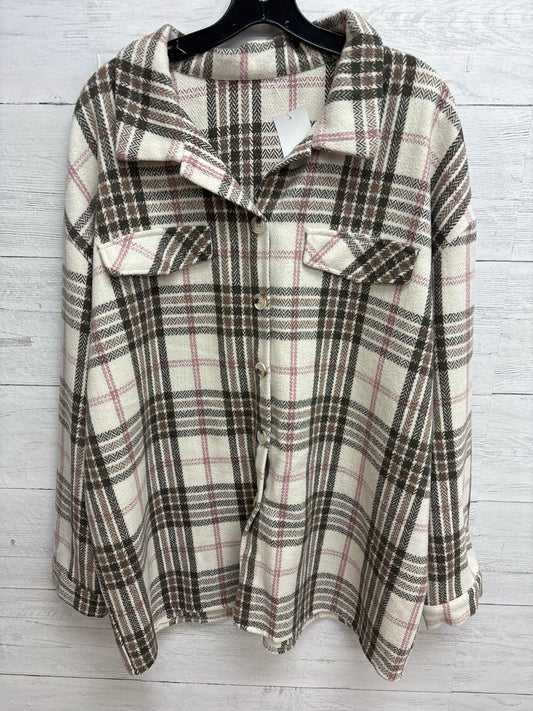 Size 2X N/A TAN/PINK SHACKET