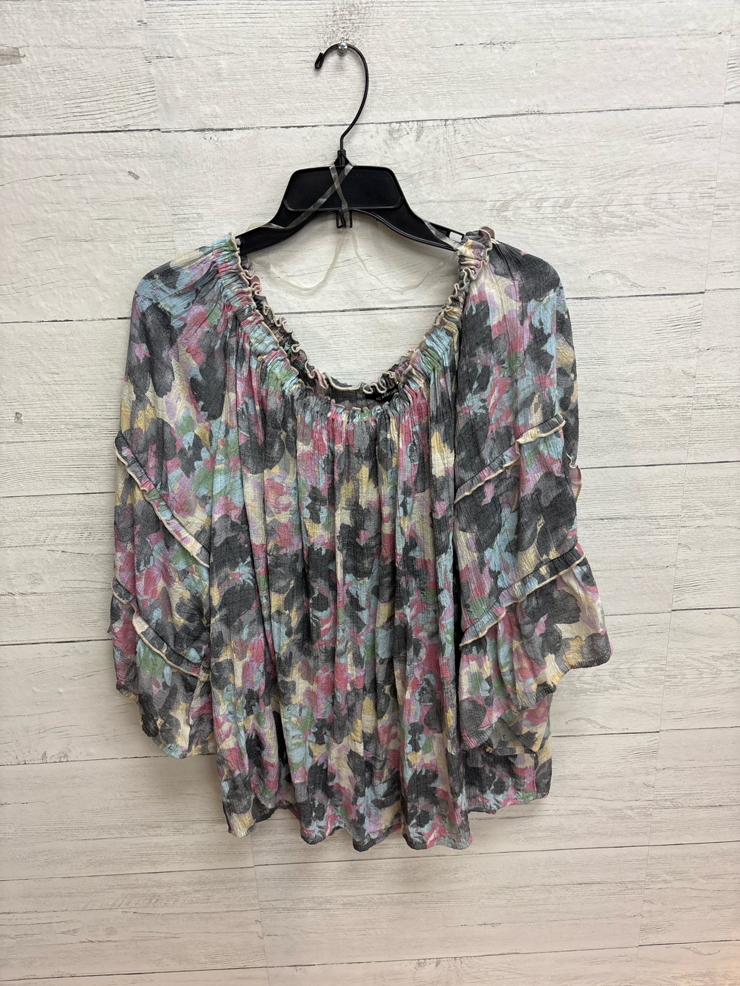 Size 2X zac & Rachel pink/purple Womens Shirt