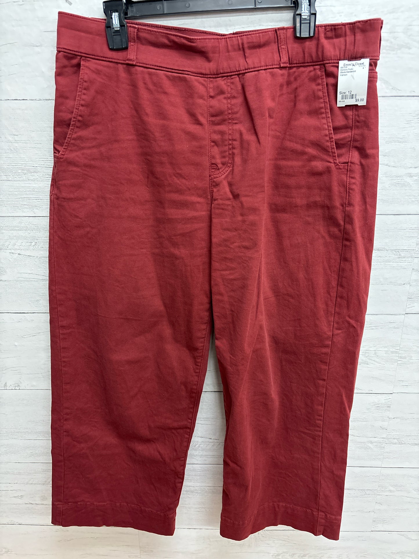 Size 12 Gloria Vanderbilt maroon Womens Pants