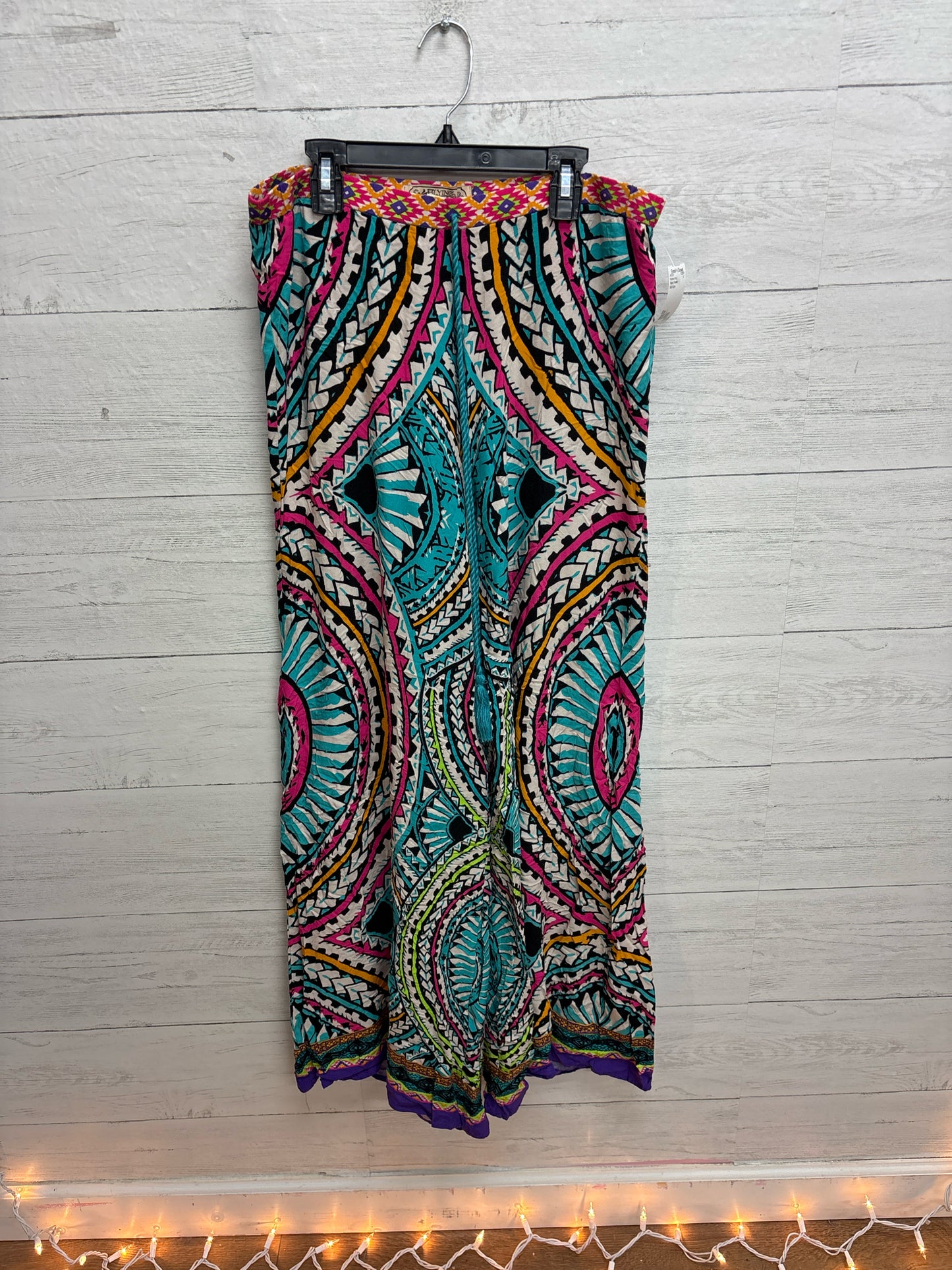 Size L Flying Tomato Multi aqua Womens Pants