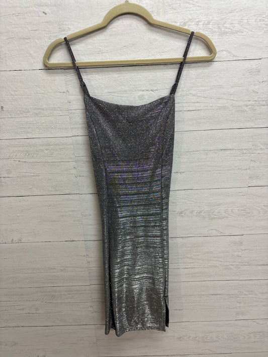 Size 15 Sequin Hearts Silver Gown