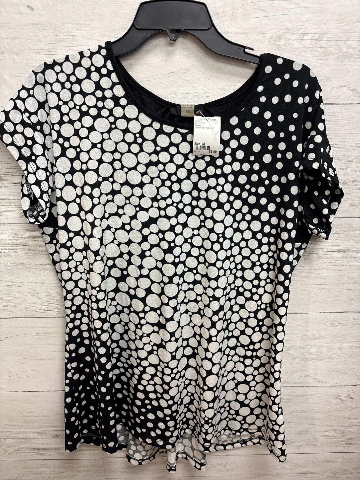 Size M Renuar Black/White Womens Shirt