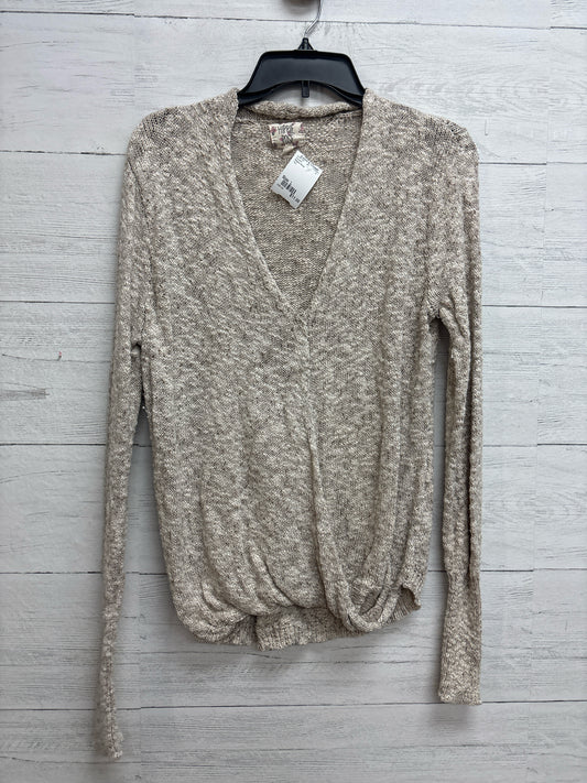 Size L Hippie Rose Tan Sweater