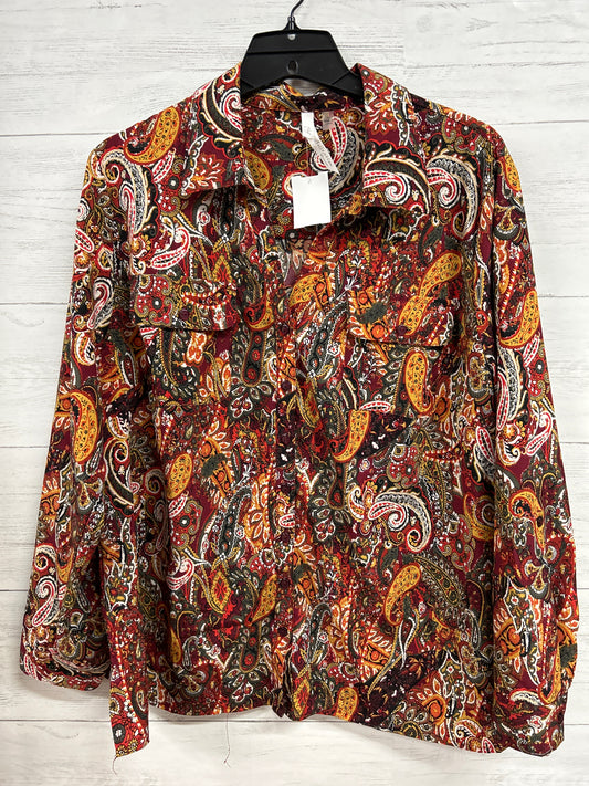 Size 2X ny collection Orange Print Shirt