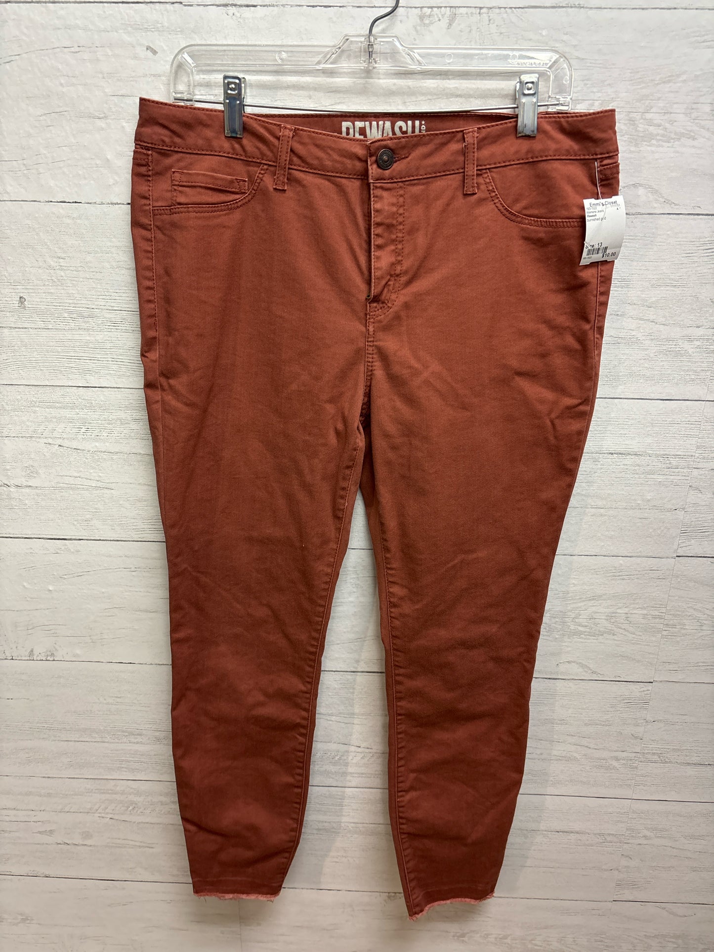 Size 13 Rewash burnished gold Womens Jeans