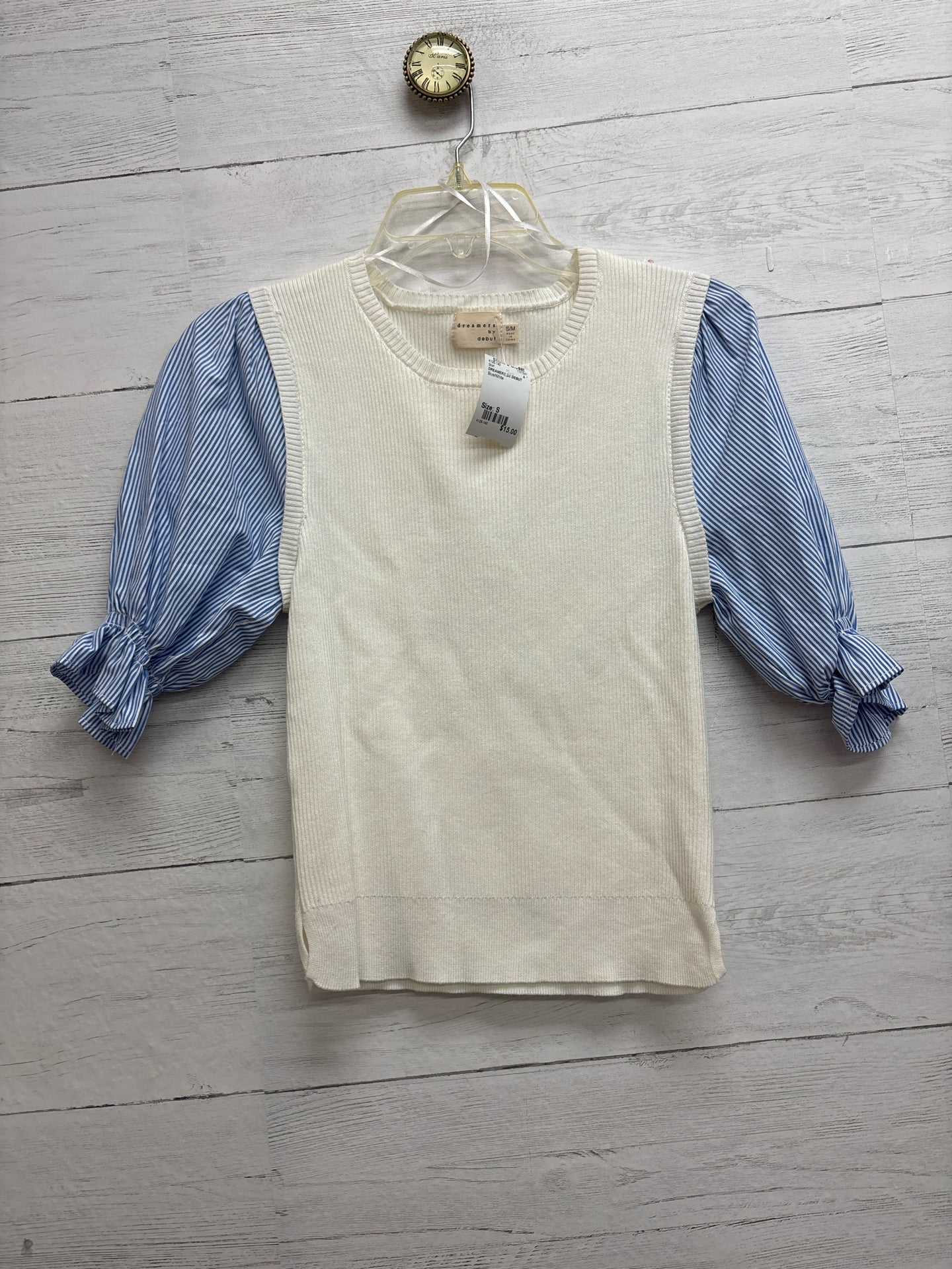 Size S DREAMERS BY DEBUT Blue/White Shirt