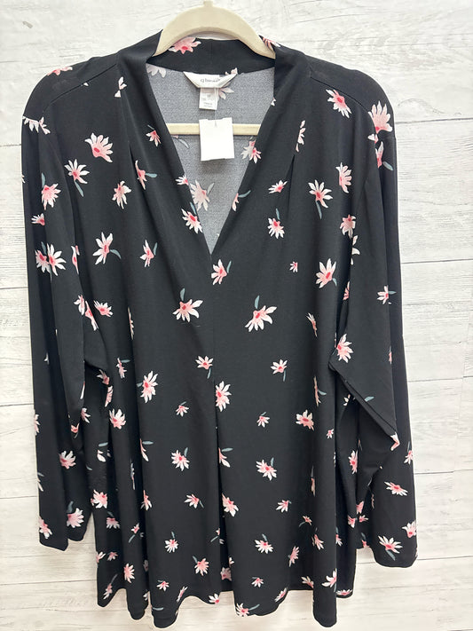 Size 3X CJ Banks Black/Pink Shirt