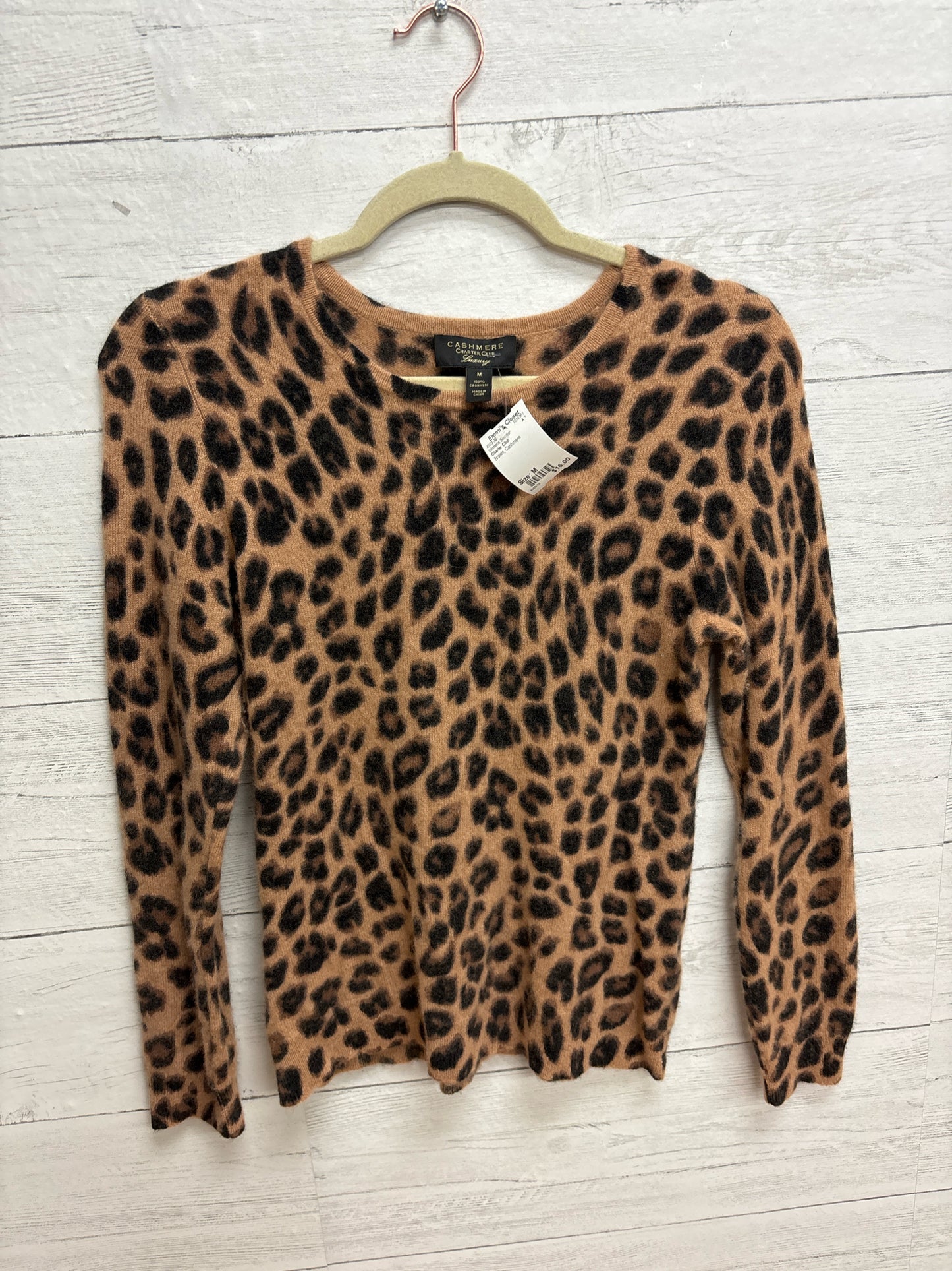 Size M Charter Club Brown Womens Sweater