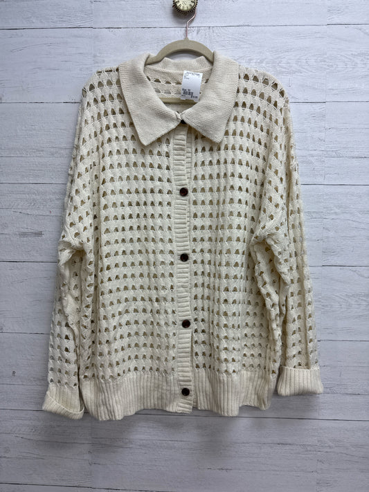 Size 5X N/A Off White Sweater