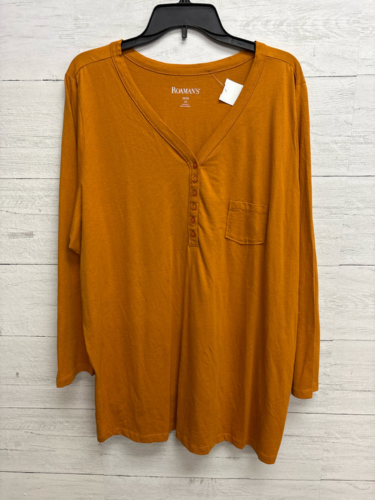 Size 2X Roamans Orange Womens Shirt