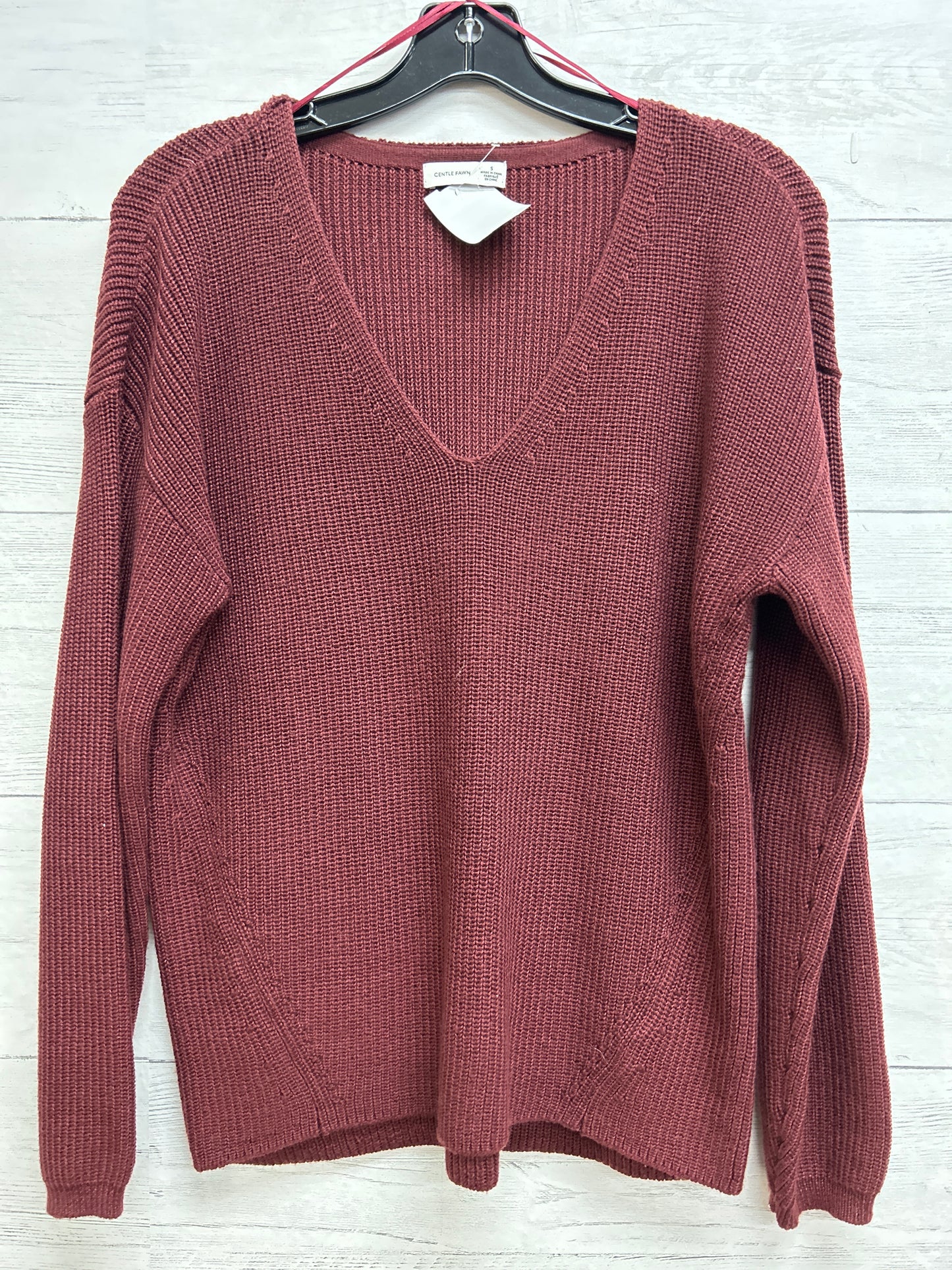 Size S GENTLE FAWN maroon Sweater