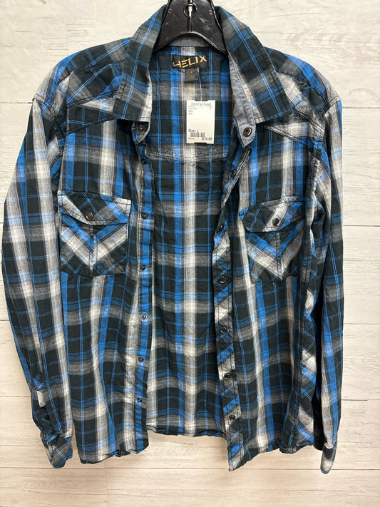 Size L Helix Blue Mens Shirt