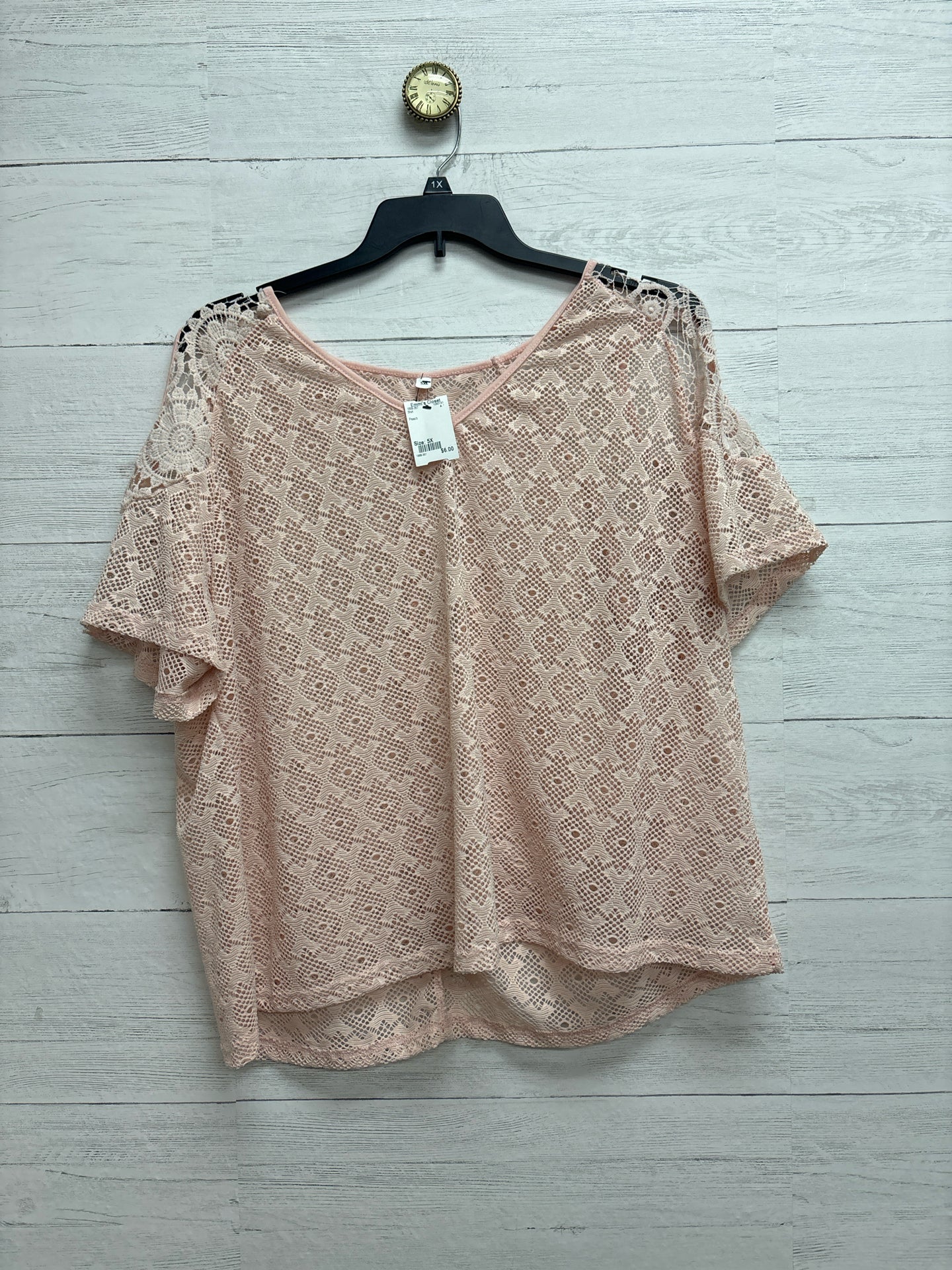 Size 5X Peach Shirt