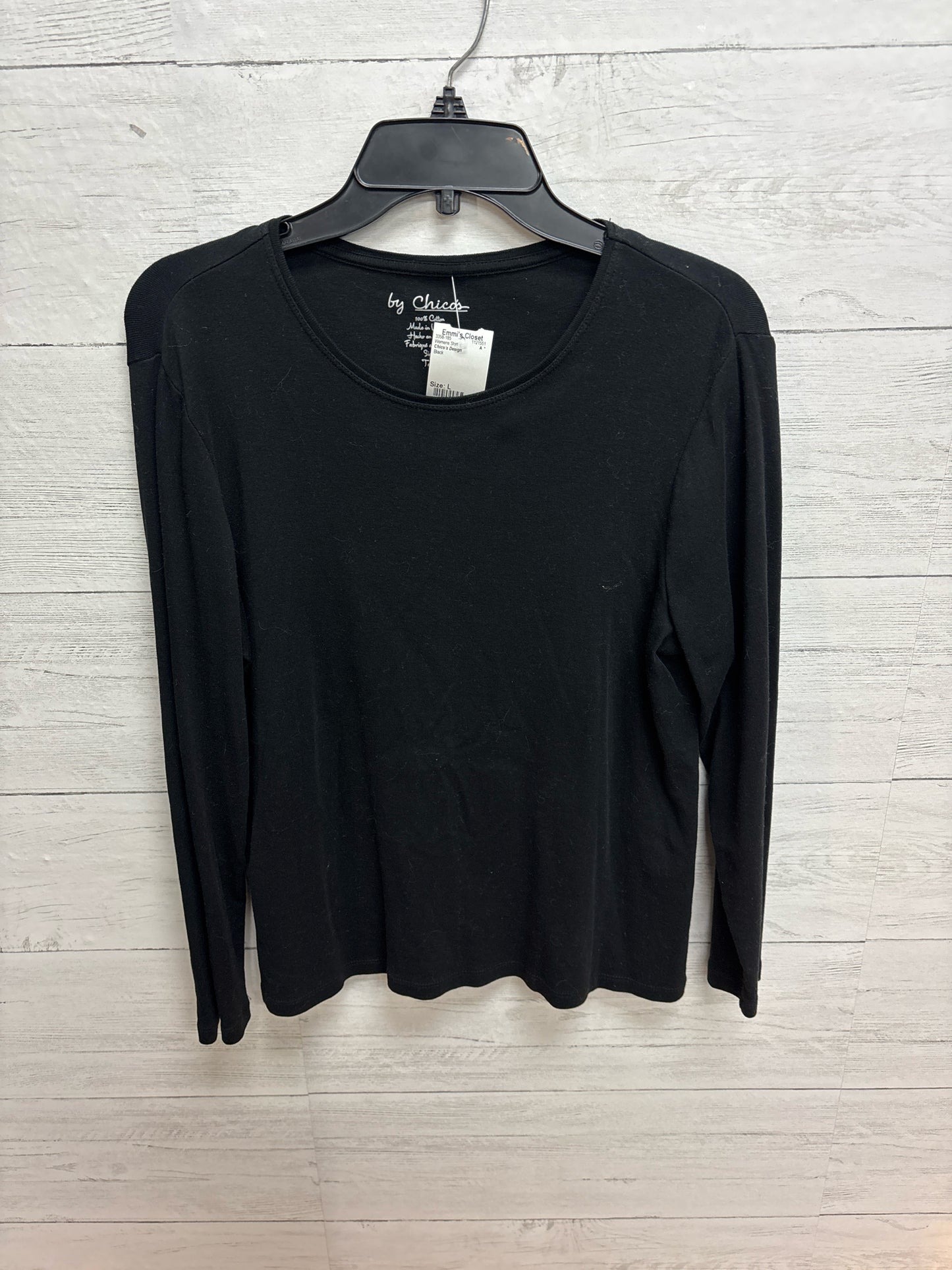Size L Chico's Design Black Womens Shirt