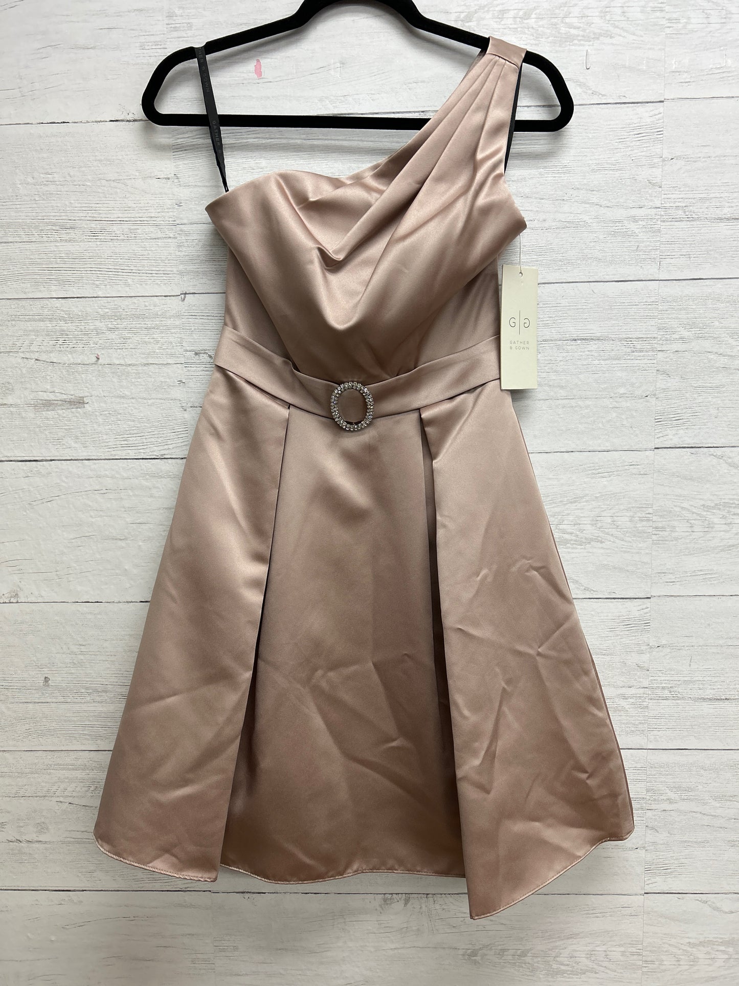 Size 0 Gather& Gown Tan Gown