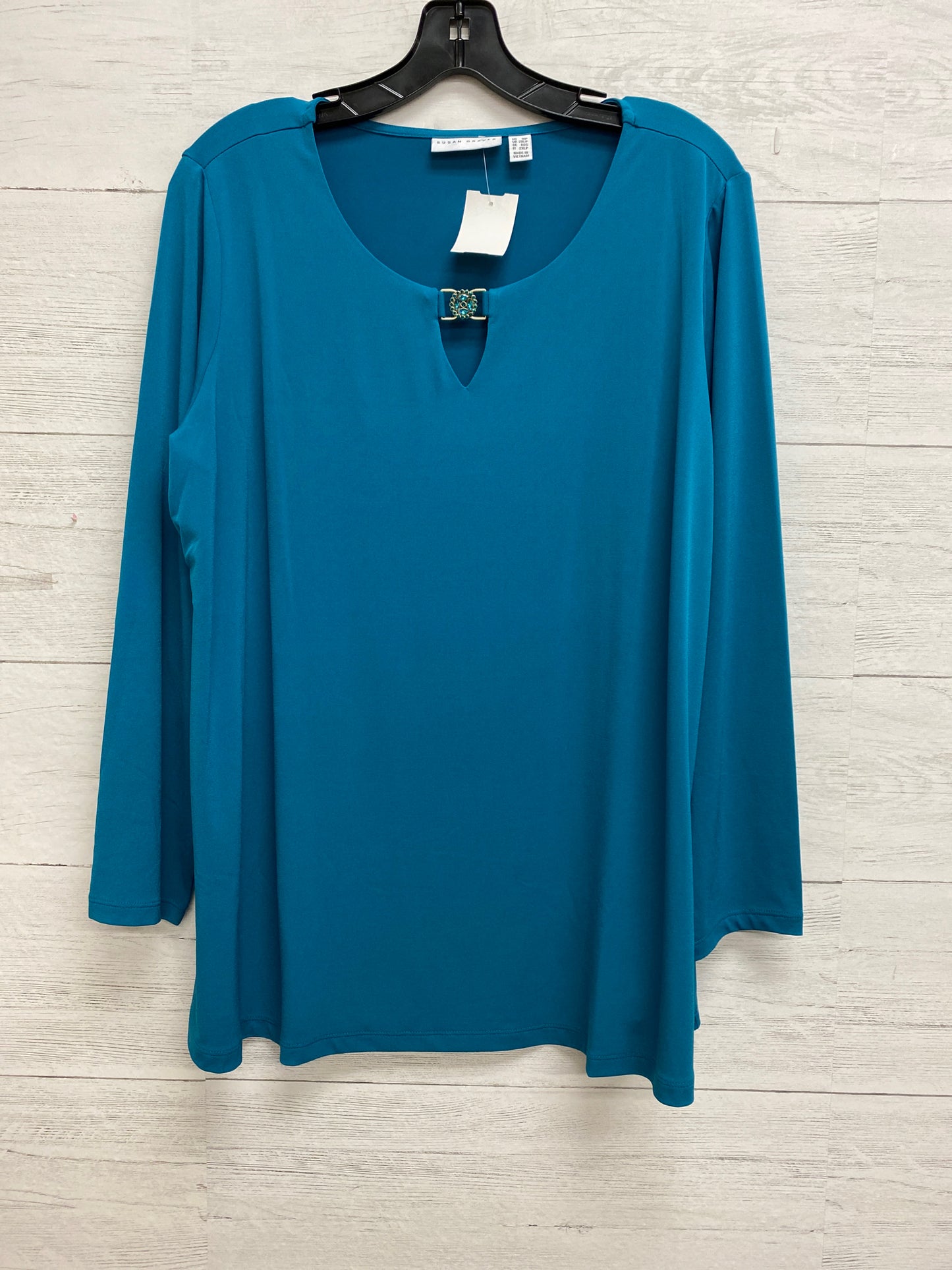 Size 1X Susan Graver Blue Shirt