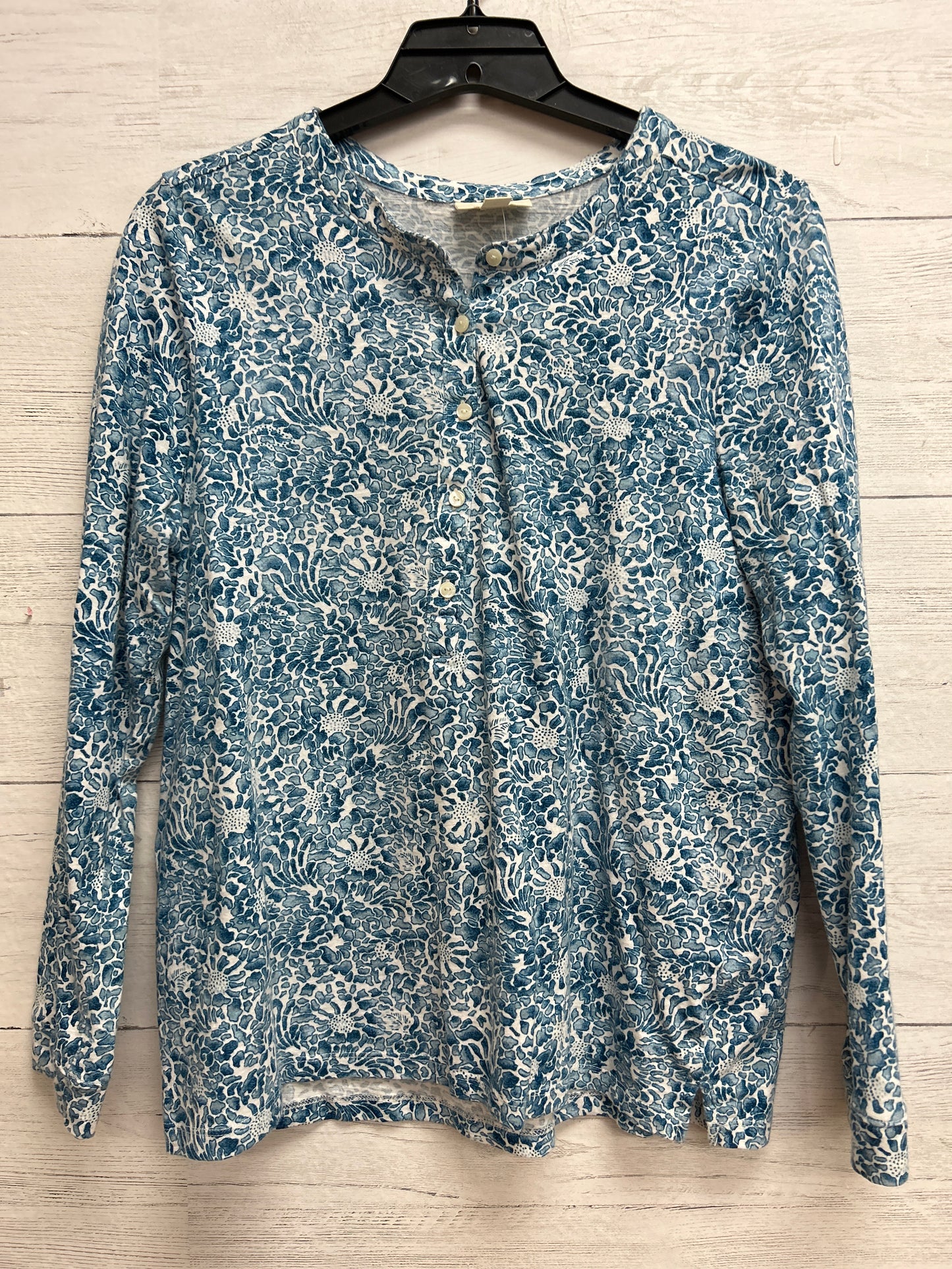 Size L Style  & Co Blue/White Shirt