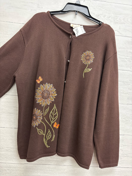 Size 1X TIA Brown Sweater