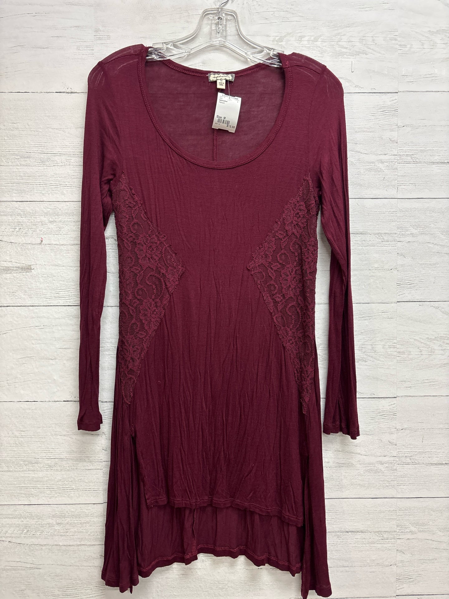 Size M eyeshadow maroon Shirt