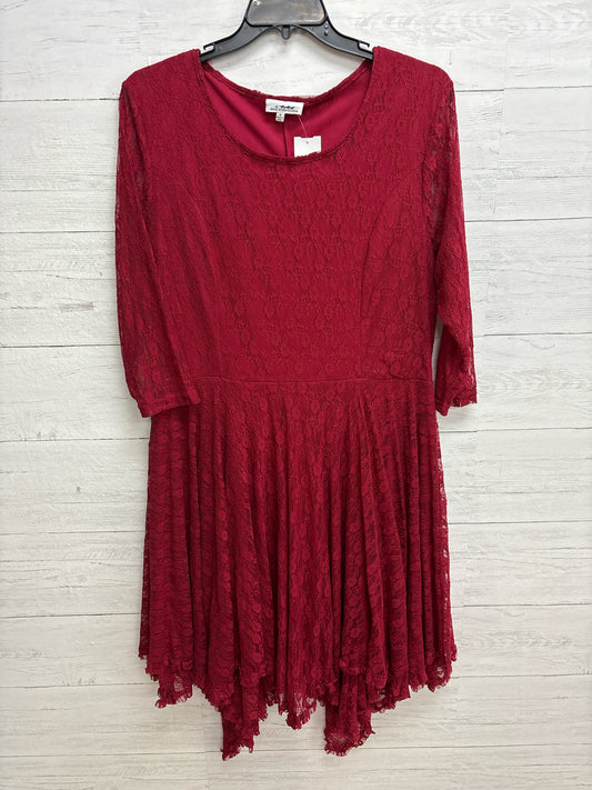 Size 1X BACK IN THE SADDLE Red Dress