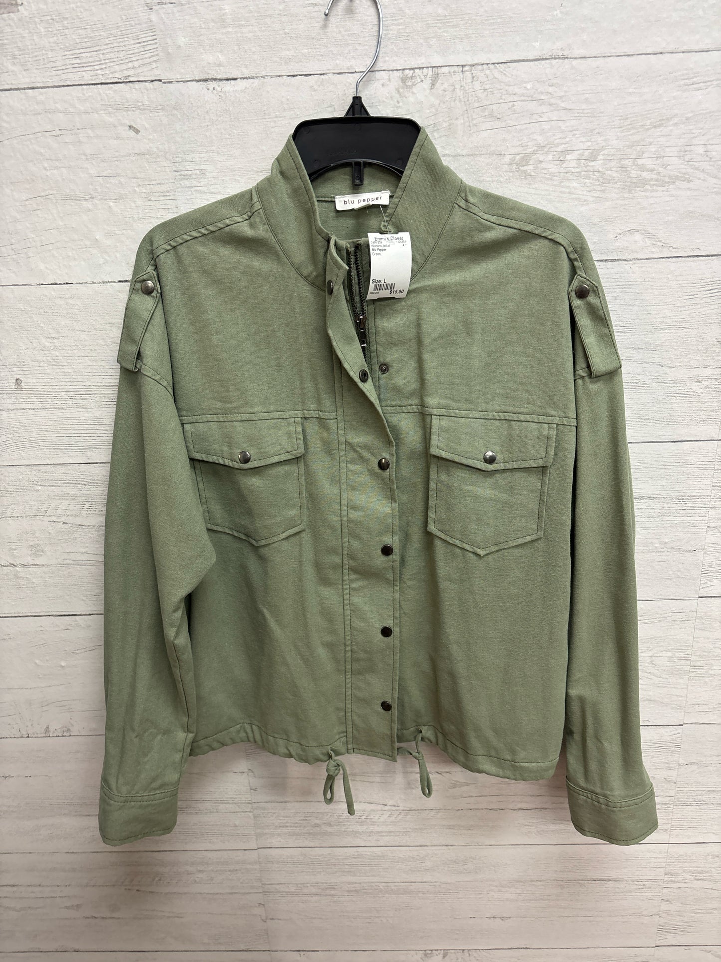 Size L Blu Pepper Green Womens Jacket