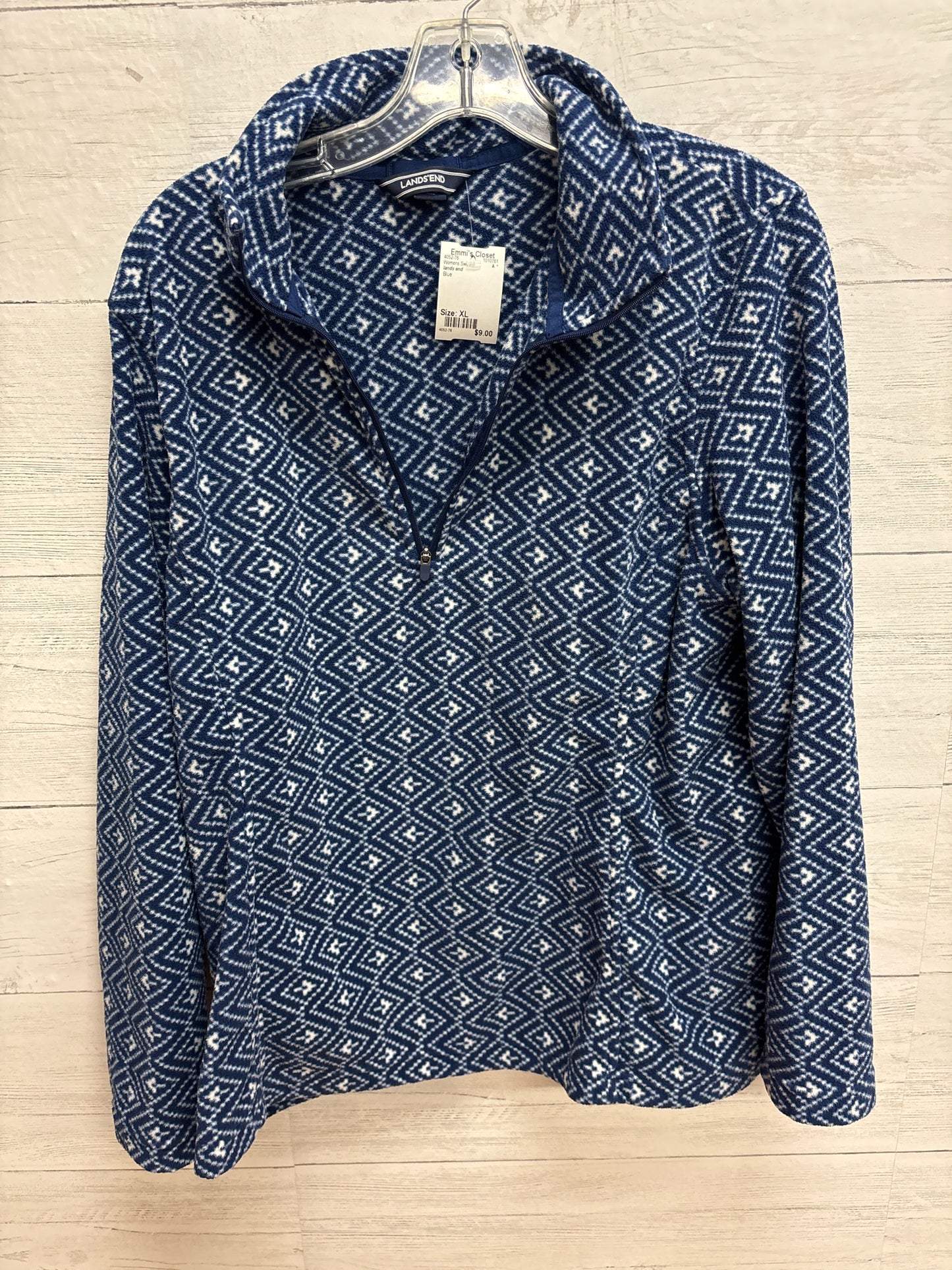 Size XL lands end Blue Womens Sweater
