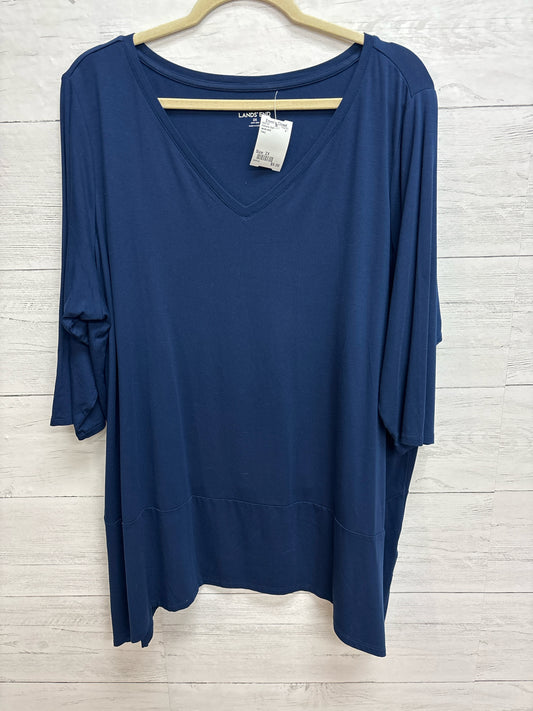 Size 2X lands end Navy Womens Shirt