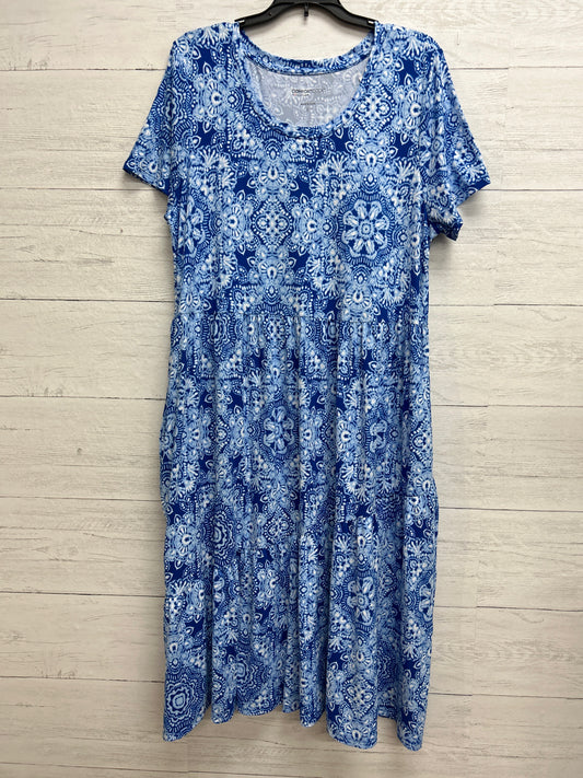 Size L Cuddl Duds Blue Dress