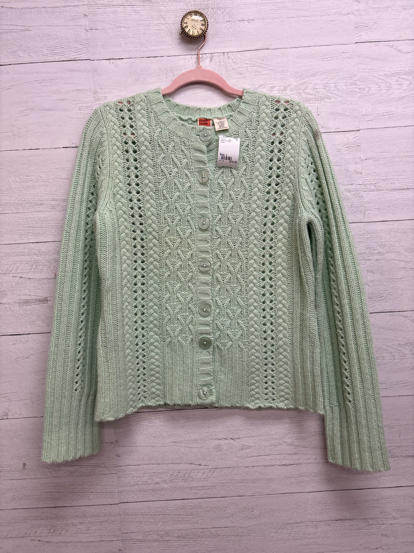 Size L Oxford Fulham Green Sweater