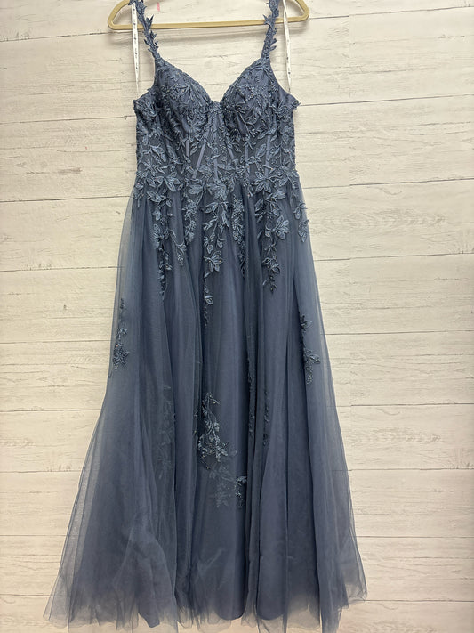 Size 12 JULES & CLEO Dusty Blue Gown