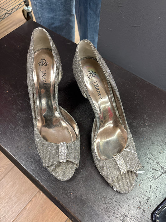 10 J.Renee Silver Woomens Shoe