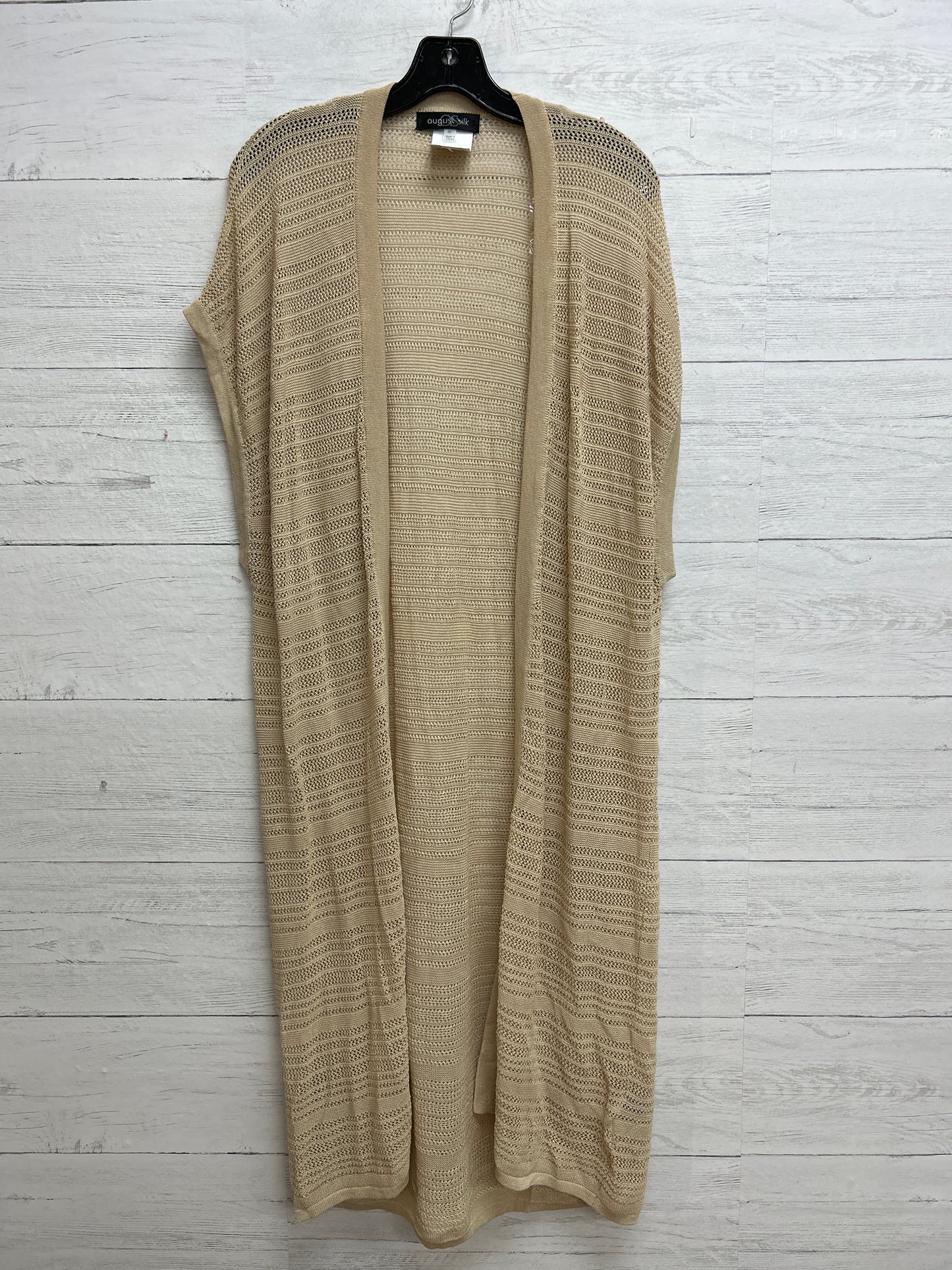 Size M August Silk Tan Cardigan