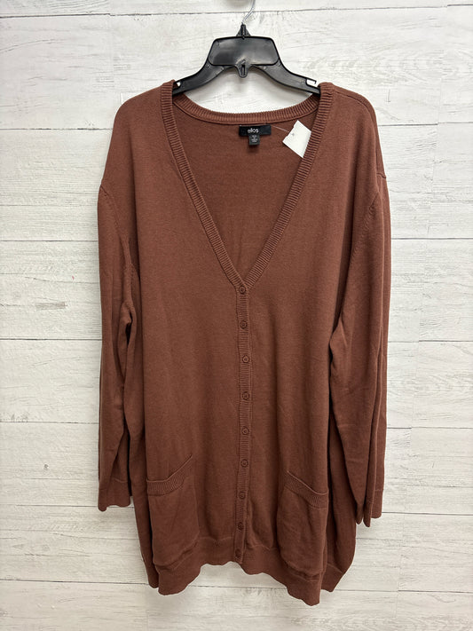 Size 3X ellos Brown Womens Cardigan