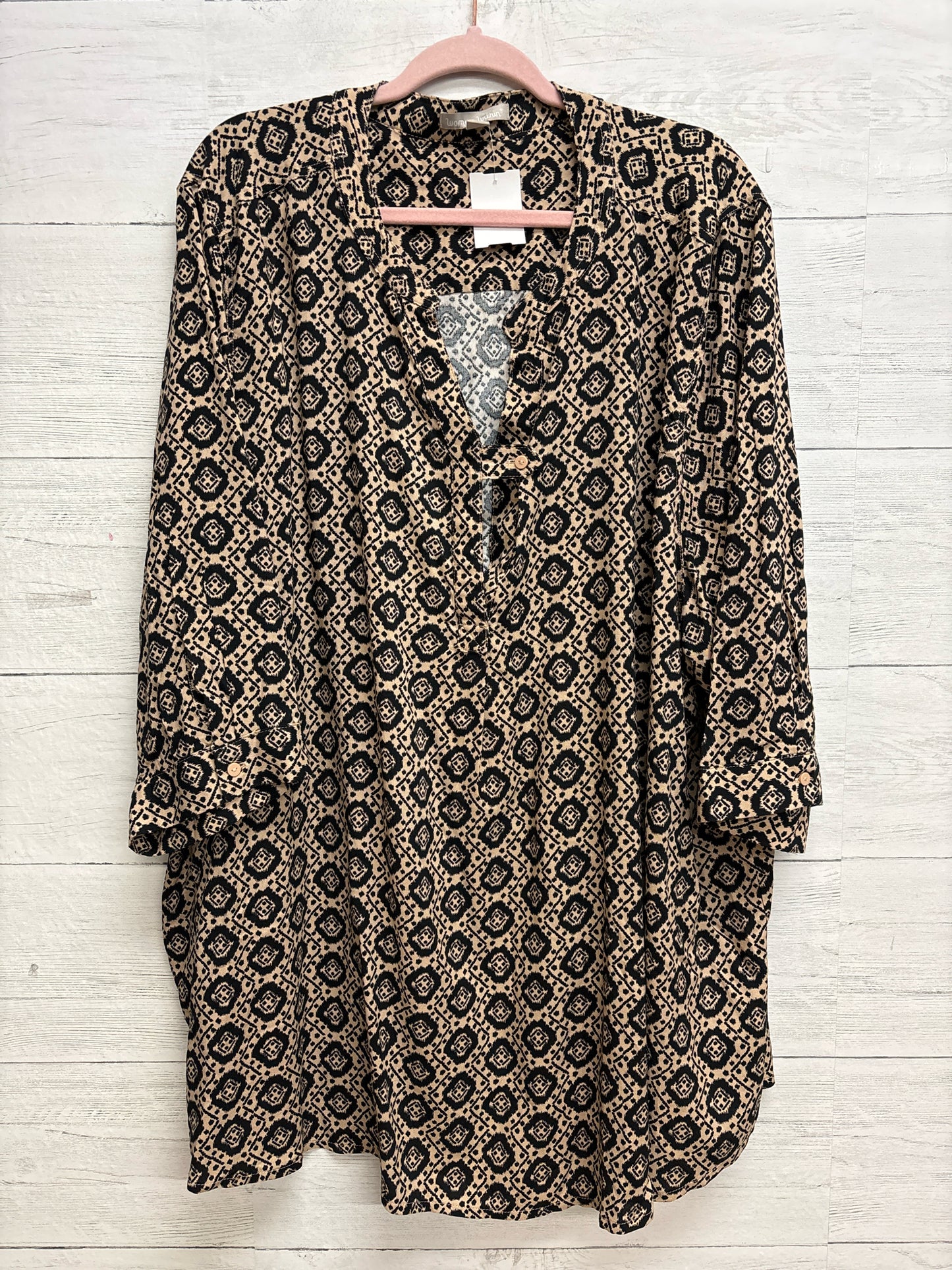 Size 3X woman within Brown/black Womens Shirt