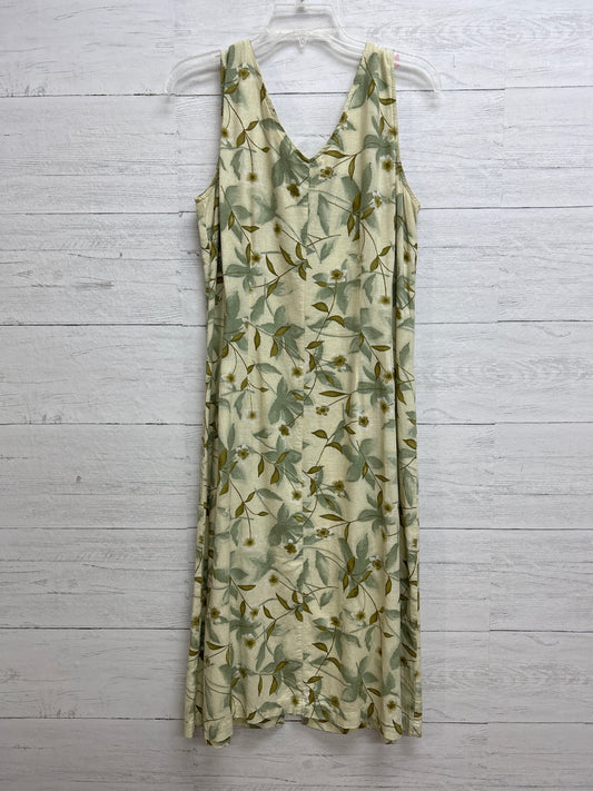 Size 12 Expressions Green Print Dress