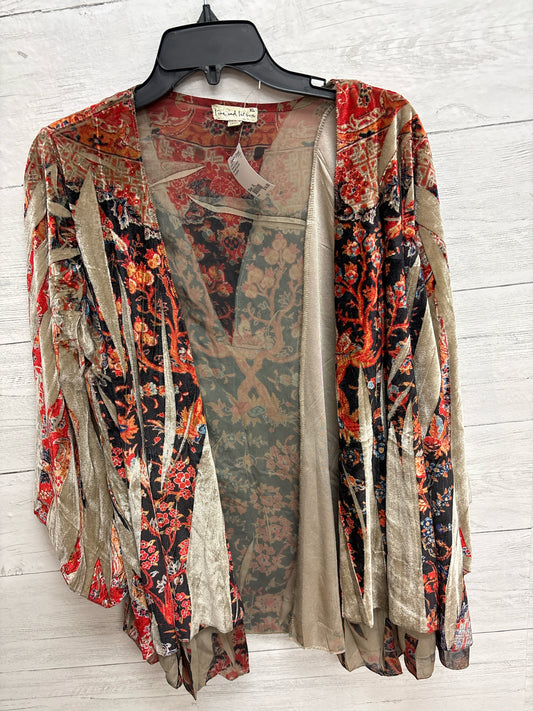 Size XL Live and Let Live orange/tan Womens Cardigan