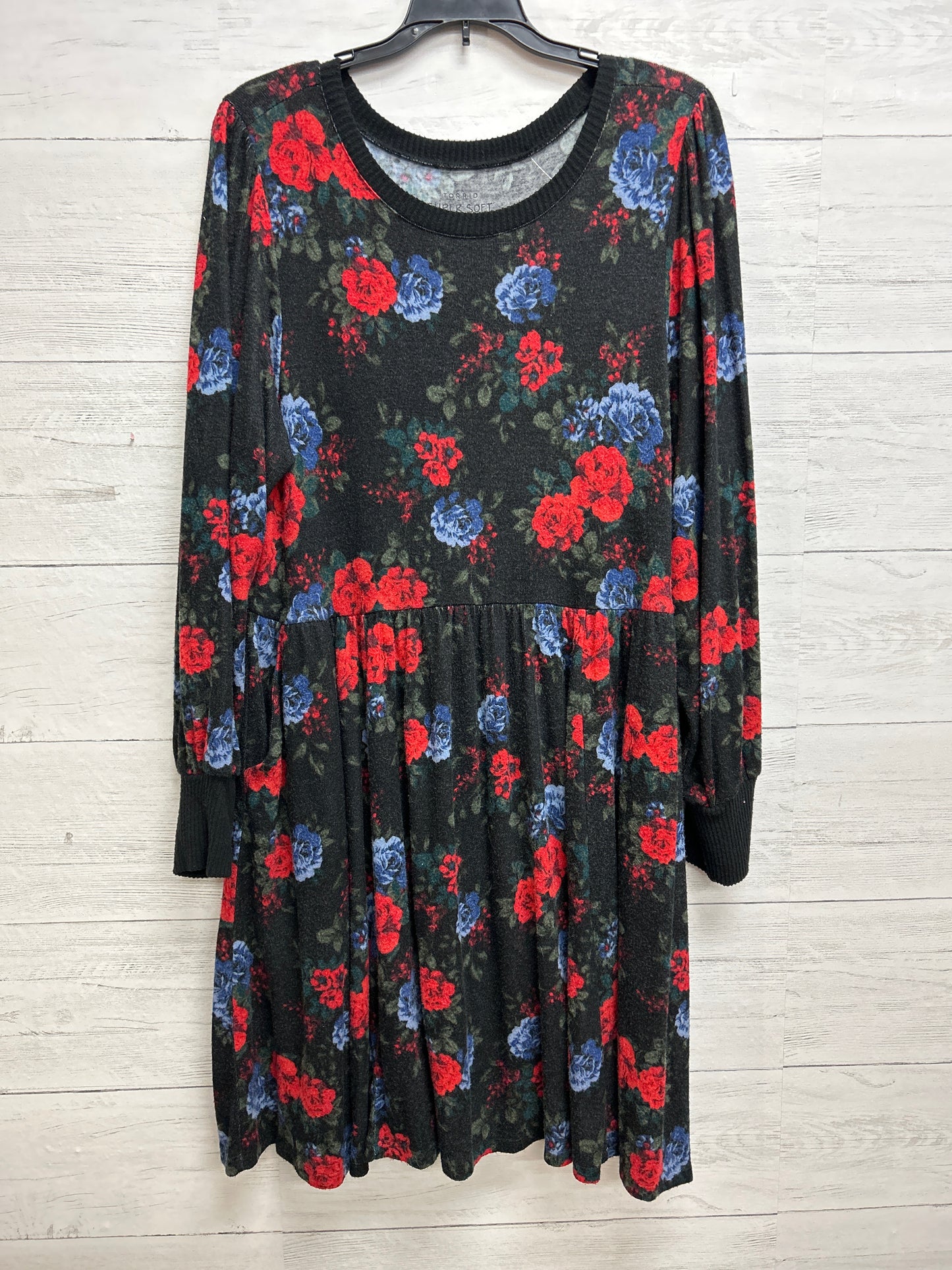 Size 2X Torrid Red/Blue Dress