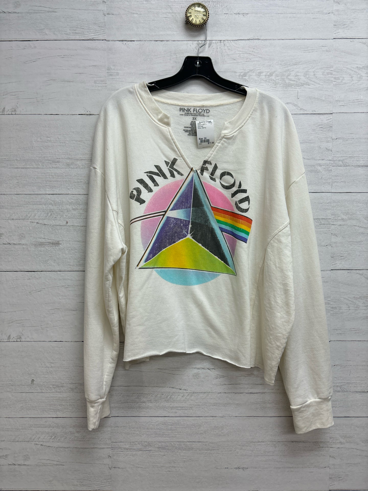 Size 3X pink floyd White SWEATSHIRT