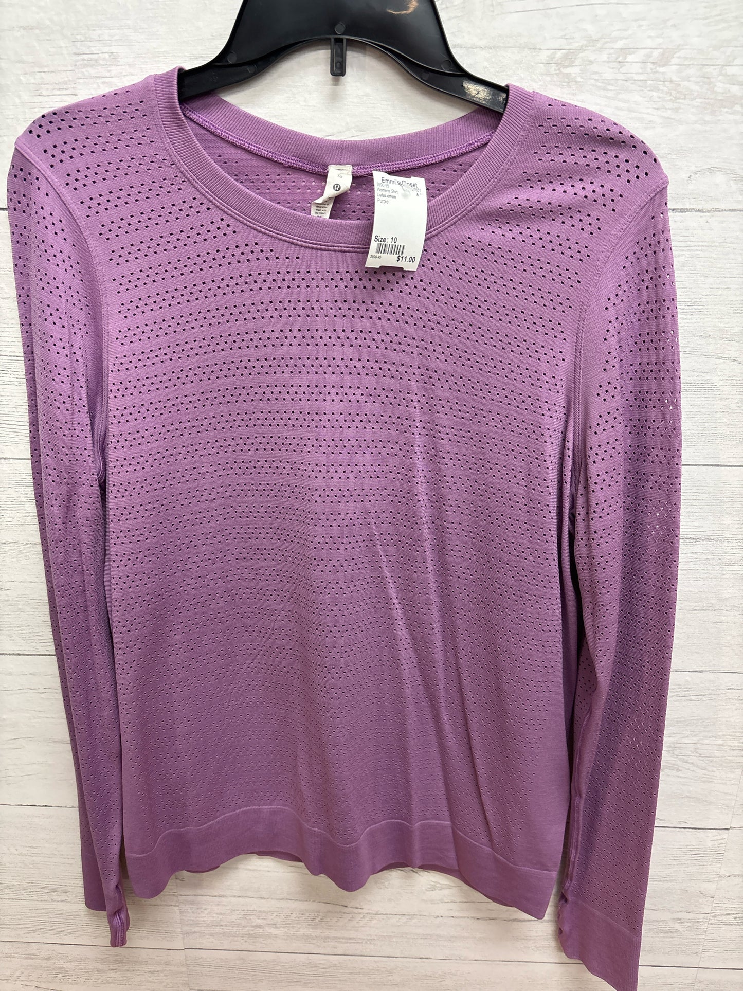 Size 10 LuluLemon Purple Womens Shirt