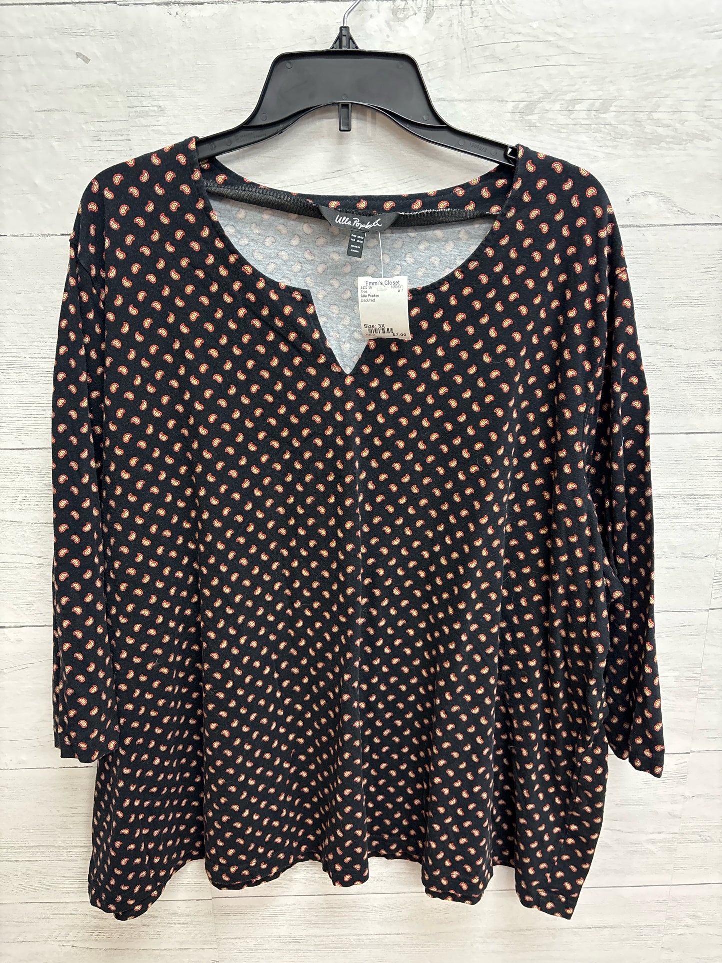 Size 3X Ulla Popken black/red Shirt