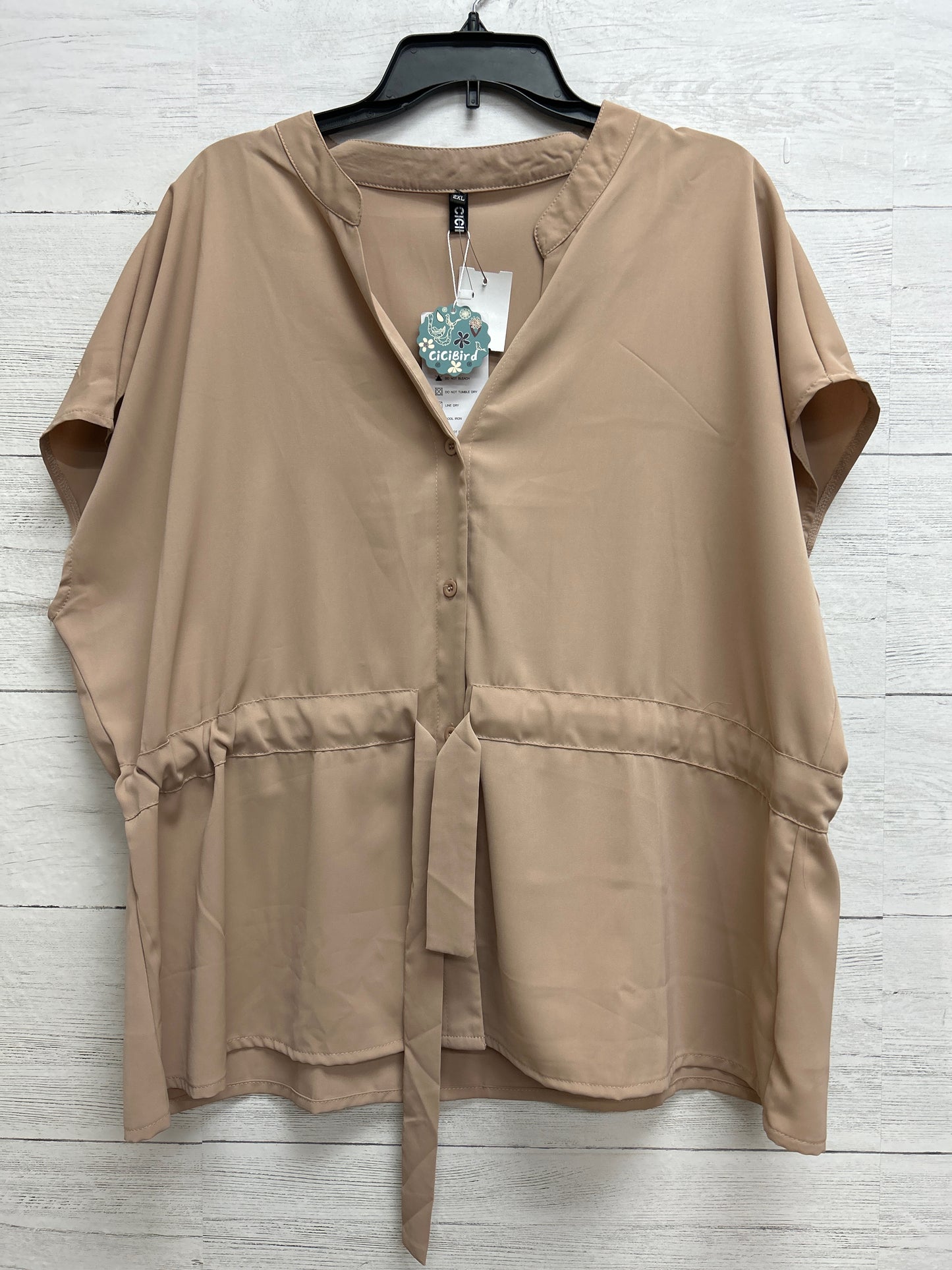 Size 2X CICIBIRD Khaki Shirt