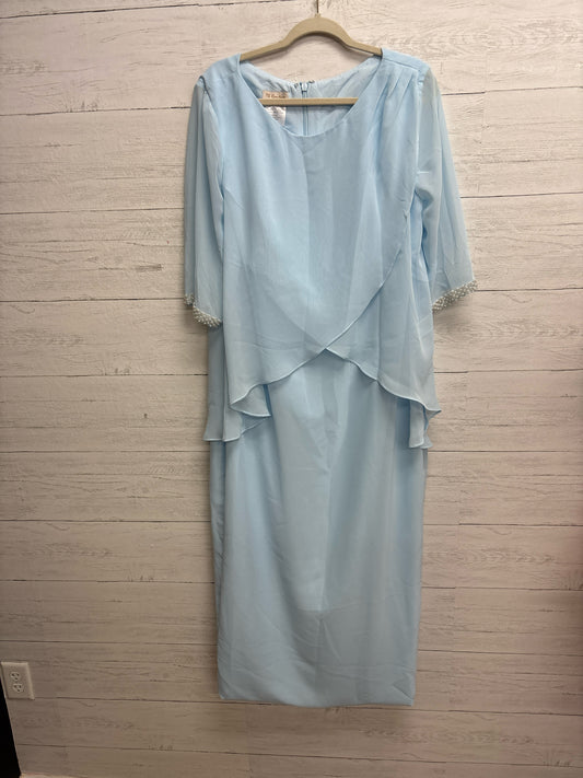 Size L TS Couture Blue Gown