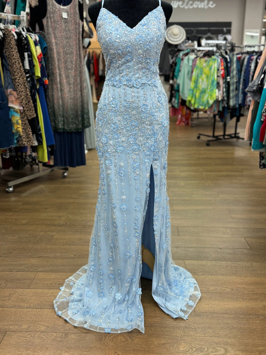 Size 8 Private Collection Blue Gown